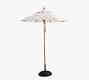 6' Round Outdoor Patio Umbrella &ndash; Teak Tilt Frame​