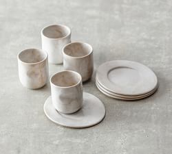 Fortessa Cloud Terre No. 2 Stoneware Appetizer Plates - Set of 4