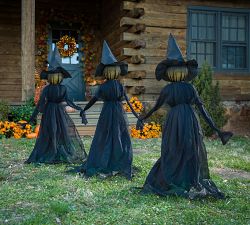 Lit Halloween Witches - Set of 3