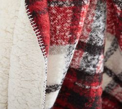 Lodge Plaid Sherpa Back Throw