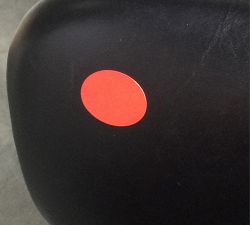 Open Box: Maison Leather Counter Height Bar Stool (24") - Vintage Midnight, Antique Bronze Leg