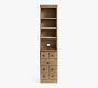 Printer's Narrow Bookcase with Display Cabinet (16")