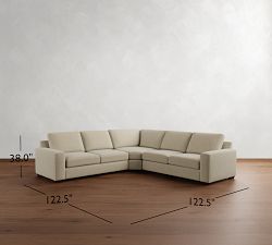 Big Sur Square Arm 3-Piece L-Shaped Wedge Sectional (123")