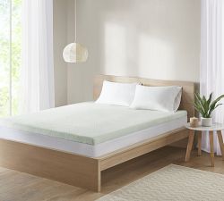 Green Tea Foam Mattress Topper with Removable Cooling Cover