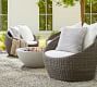 Torrey Wicker Swivel Outdoor Papasan