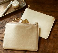 McKenna Leather Zipper Pouch