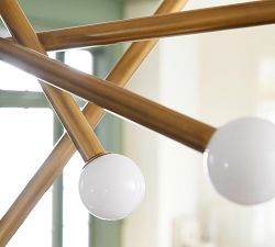 Reign Milk Glass Chandelier (55")