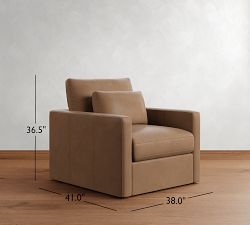 Westwood Slim Arm Deep Seat Leather Chair