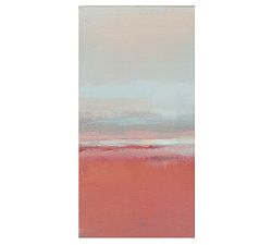 Coral Layers Hand Embellished Canvas Print