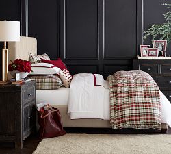 Denver Plaid Cotton Linen Duvet Cover &amp; Shams