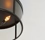 Manor Glass &amp; Iron Round Flush Mount (16"-20")