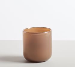 Modern Glass Candle Holder - Neutral