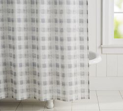 Rhett Check Shower Curtain