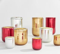 Brie Handcrafted Mercury Glass Hurricane Candle Holder - Thumbnail 2