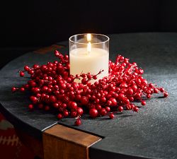 Faux Red Berry Wreath &amp; Garland