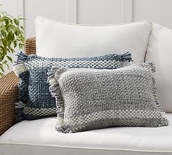 Ixora Eco-Friendly Textured Outdoor Lumbar Pillow