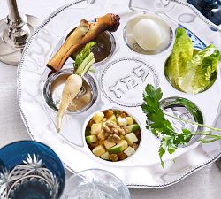 Judaica Silver Seder Plate