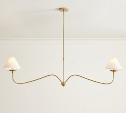 Linen Tapered Clip-On Chandelier Shades, Set of 2 (10")