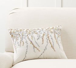 Monique Lhuillier Trailing Vine Embroidered Boudoir Pillow