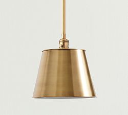 Tapered Metal Shade Pole Pendant (9"-13")