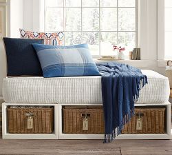 Tate Plaid Silk Lumbar Pillow Cover