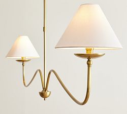 Linen Tapered Clip-On Chandelier Shades, Set of 2 (10")