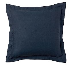 Open Box: Belgian Flax Linen Sham, Euro Set of 3 - Midnight