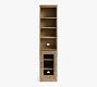 Printer's Narrow Bookcase with Bluff Cut Door Cabinet (16")