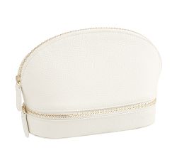 Personalized Reese Leather Travel Jewelry Collection - Ivory