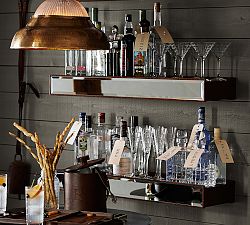 Rustic Wood Mirror Shelf