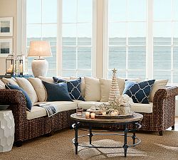 Seagrass Roll Arm 5-Piece Sectional