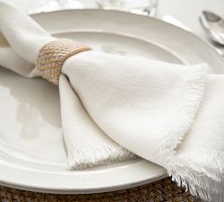 Tava Handwoven Rattan Oval Napkin Rings - Set of 4