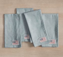 American Flag Icon Cotton/Linen Napkins