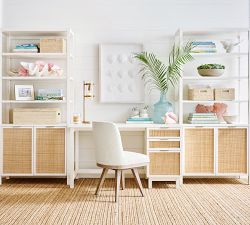 Westly Cane Open Bookcase with Doors (36")