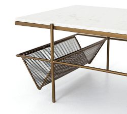 Jayden Rectangular Marble Coffee Table (50")