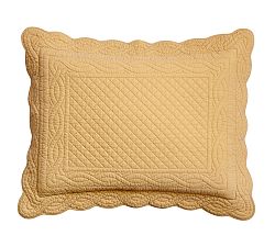 Open Box: Heirloom Scallop Quilted Sham, Harvest Gold, Standard, Set of 3