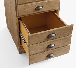 Printer's Narrow Bookcase with File Cabinet (16")