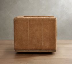 Edgewood Leather Swivel Chair