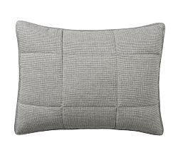 Open Box: European Flax Linen Waffle Comforter Sham, Standard, Set of 2 - Light Gray