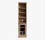 Printer's Narrow Bookcase with Display Cabinet (16")