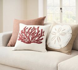 Coral Applique Pillow