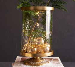 Mercury Glass Ball Ornaments, Set of 12 - Gold