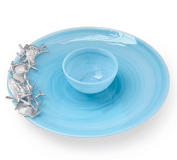 Alabaster Glass Dinnerware Collection - Aqua