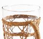 Handwoven Wicker and Glass Pitcher