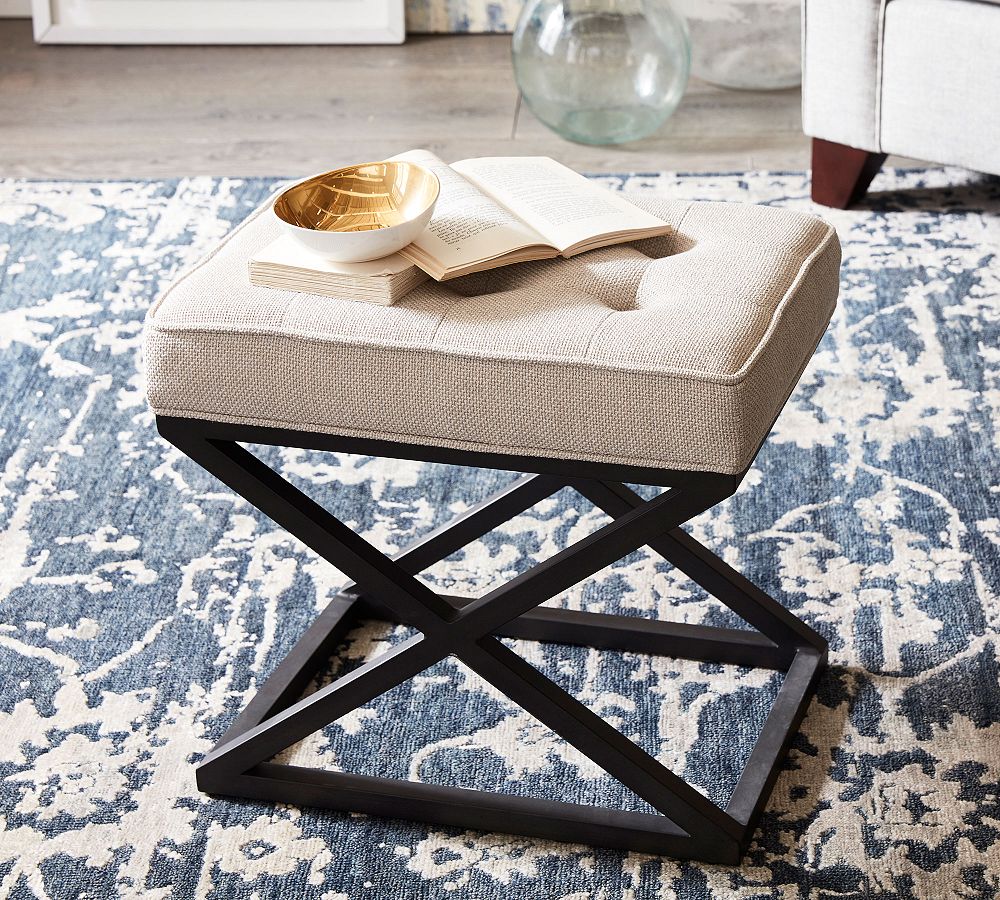 Kirkham Tufted Stool by Pottery Barn
