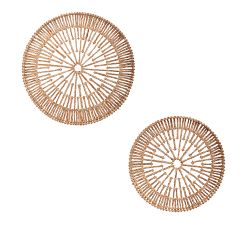 Paityn Round Woven Wall Art, Set of 2