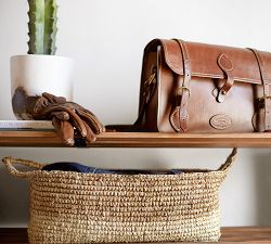 Sidney Two-Tone Rectangular Basket With Handles