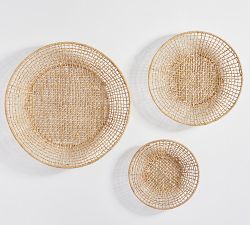 Asha Abaca Wall Baskets - Set of 3