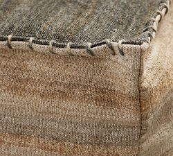Color Block Pouf