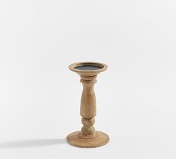 Kadence Turned Wood Candle Holder